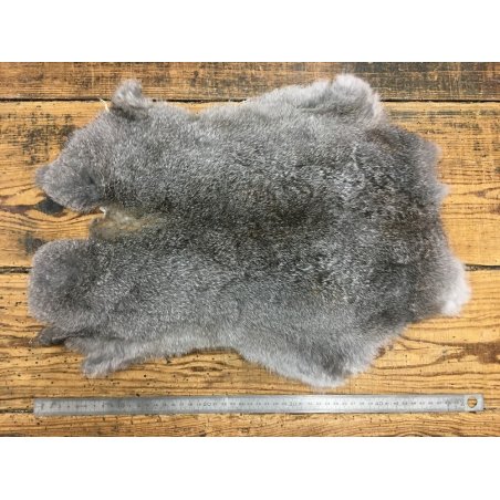 Peau de lapin - Gris chinchilla - Cuir en Stock