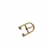 Petite boucle rectangulaire arrondie brisée - laiton - 12 mm - Cuir en stock