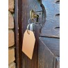Etiquette de bagage en cuir naturel - personnalisable - Cuirenstock