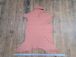 Peau de cuir de mouton crispé - rose saumon - maroquinerie - ameublement - cuirenstock