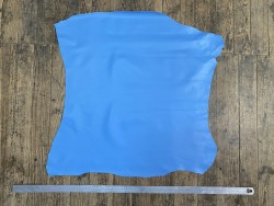 Peau de cuir d'agneau nappa bleu clair - Cuir en Stock