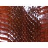 Peau de cuir de serpent - Marron - Cuir en Stock