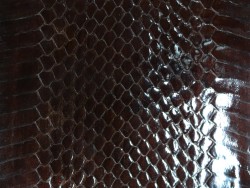 Peau de cuir de serpent - Brun - Cuir en Stock