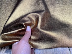 Demi peau de veau métallisé - OR VIEILLI - Cuir en Stock
