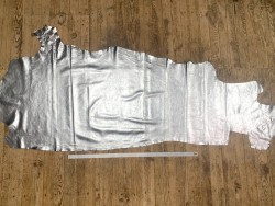 Demi peau de veau métallisé - SILVER - Maroquinerie - Cuir en Stock