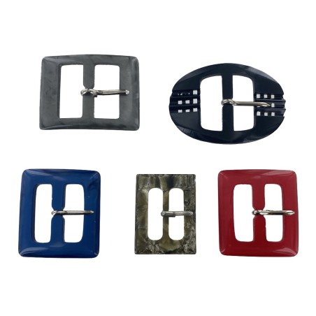 LOT surprise de 5 boucles de ceinture - 25mm - Cuir en Stock