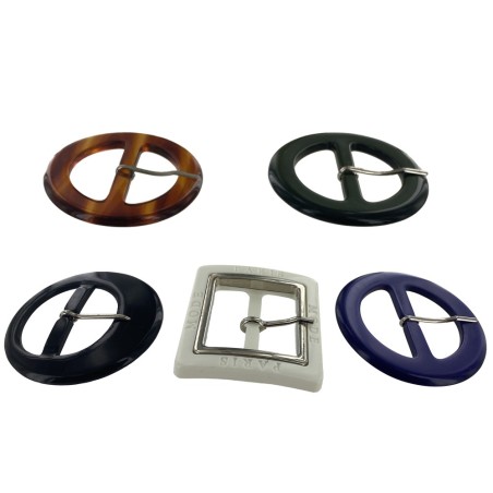 LOT surprise de 5 boucles de ceinture fantaisie - Cuir en Stock