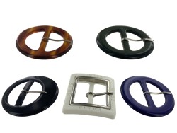 LOT surprise de 5 boucles de ceinture fantaisie - Cuir en Stock