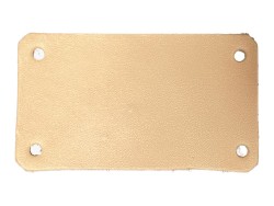 Etiquette de bagage en cuir naturel - Rectangulaire 7cm x 4cm - Cuir en Stock