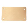 Etiquette de bagage en cuir naturel - Rectangulaire 7cm x 4cm - Cuir en Stock