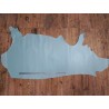 Bande de cuir de vache lisse bleu ciel - maroquinerie - ameublement - Cuir en stock