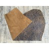 Demi-peau de veau velours zèbre - Camel - Cuir en Stock