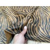 Morceau de cuir prédécoupé velours zébré - Brun - Cuir en Stock