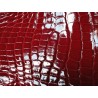 tête de crocodile - rouge carmin - bijoux - maroquinerie - cuir en stock