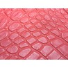 Cuir de crocodile véritable - queue de crocodile - corail mat - maroquinerie bijoux Cuir en stock