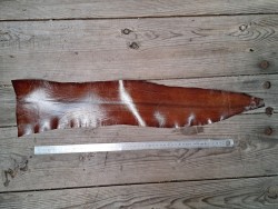 Cuir de queue de kangourou - brun satiné - cuir en stock