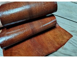 Cuir de queue de kangourou - brun satiné - cuirenstock