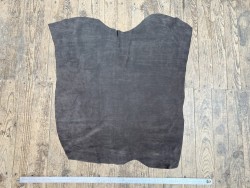 Peau de veau velours gris bison - Cuir en Stock