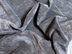 Peau de veau velours gris bison - Cui en Stock
