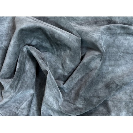 Peau de veau velours gris ardoise - Cuir en Stock
