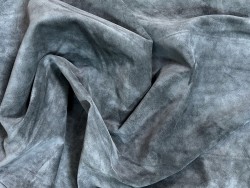 Peau de veau velours gris ardoise - Cuir en Stock
