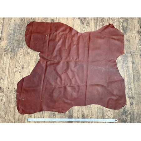 Croûte de cuir de vache ciré acajou - Cuir en Stock