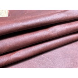 Croûte de cuir de vache ciré acajou - Cuir en stock