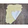 Peau de cuir de mouton motif fleuri - Jaune - Cuir en Stock