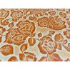 Peau de cuir de mouton motif fleuri - Orange - Cuir en Stock