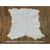 Peau de cuir de mouton motif fleuri - Bleu jeans - Cuir en Stock