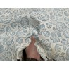 Peau de cuir de mouton motif fleuri - Bleu jeans - Cuir en Stock