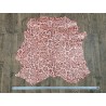 Peau de cuir de mouton motif fleuri - Bordeaux - Cuir en Stock