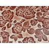 Peau de cuir de mouton motif fleuri - Bordeaux - Cuir en Stock