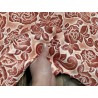Peau de cuir de mouton motif fleuri - Bordeaux - Cuir en Stock