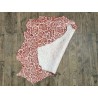 Peau de cuir de mouton motif fleuri - Bordeaux - Cuir en Stock