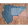 Demi-peau de cuir de vache grainé - bleu paon - maroquinerie - Cuir en stock