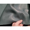 Demi-peau de cuir de vache grainé - bleu paon - maroquinerie - Cuir en stock