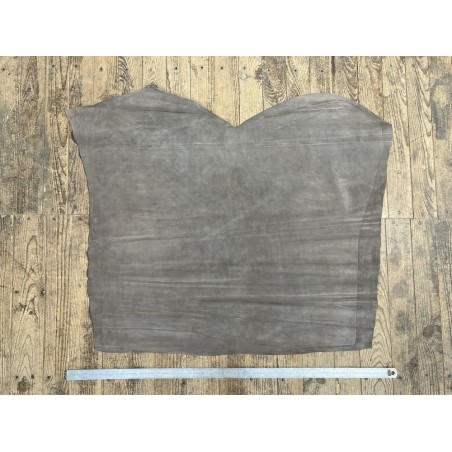 Peau de veau velours gris cendre - Cuir en Stock