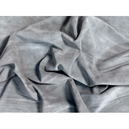 Peau de veau velours gris cendre - Cuir en Stock