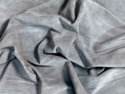 Peau de veau velours gris cendre - Cuir en Stock