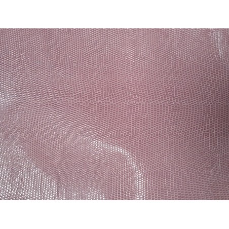 peau de cuir de lézard - rose pastel - accessoire bijoux - Cuir en stock
