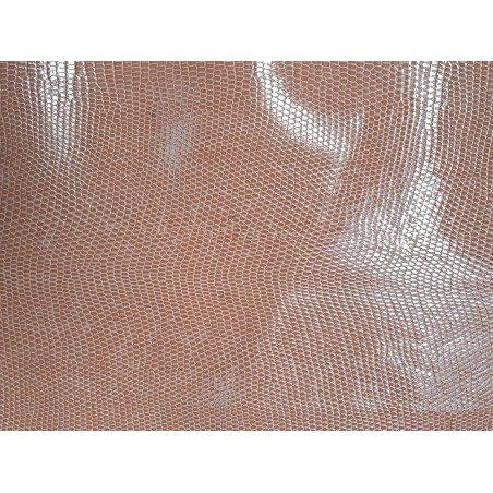 Grande peau de cuir de lézard - rose chair - petite maroquinerie - bijou - accessoire - Cuirenstock