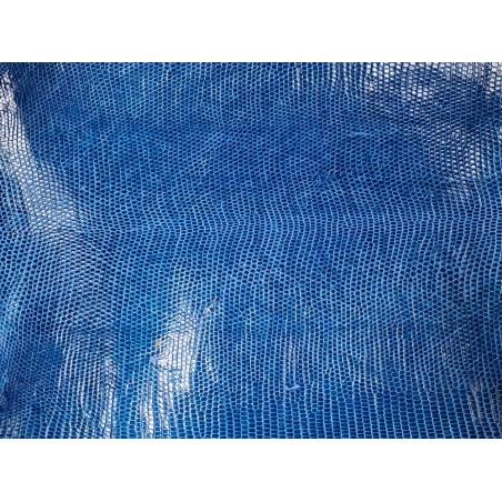 peau cuir lézard - bleu azur - accessoire bijoux - cuir en stock