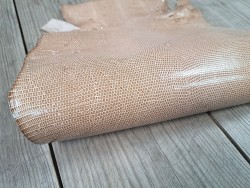 Grande peau de cuir de lézard - greige- maroquinerie bijou - Cuir en Stock