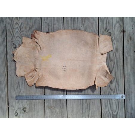 Grande peau de cuir de lézard - camel délicat- bijou - accessoire - Cuir en Stock