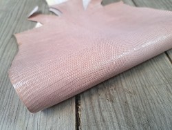 peau de cuir de lézard - blush - maroquinerie bijou - Cuir en Stock