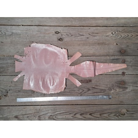 peau de cuir de lézard - blush - maroquinerie bijou - Cuir en stock