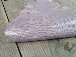 Grande peau de cuir de lézard - parme - Cuir en Stock