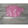 Grande peau de cuir de lézard - rose- bijou - accessoire - Cuir en stock