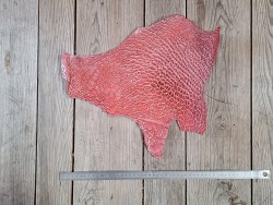 panse de bœuf - rouge métallisé - bijoux - décoration - cuir en stock